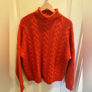 Madewell Turtleneck Sweater in Orange